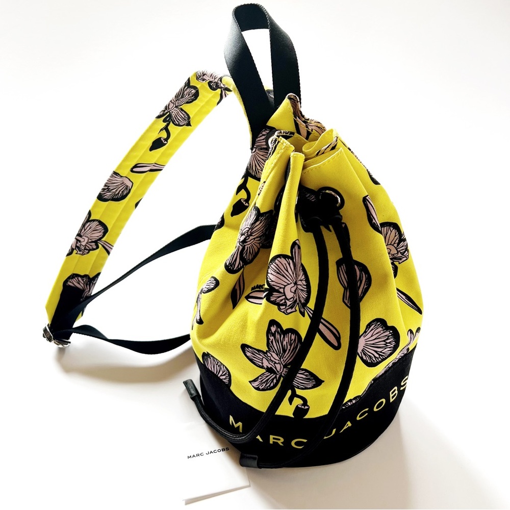 Marc Jacobs Floral Black & Yellow Print Bucket Sling Bag 90's Y2K Inspired NWT